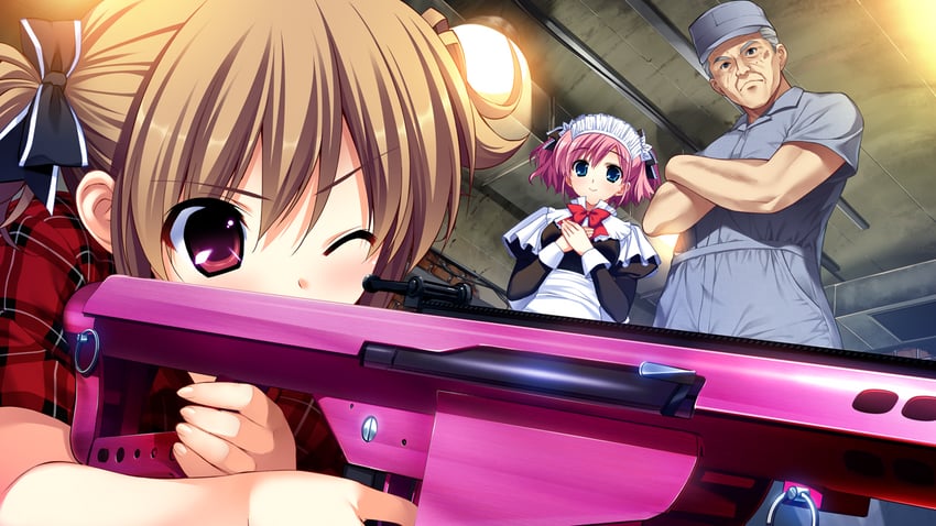 irisu makina and komine sachi (grisaia and 1 more) drawn by fumio_(ura_fmo)
