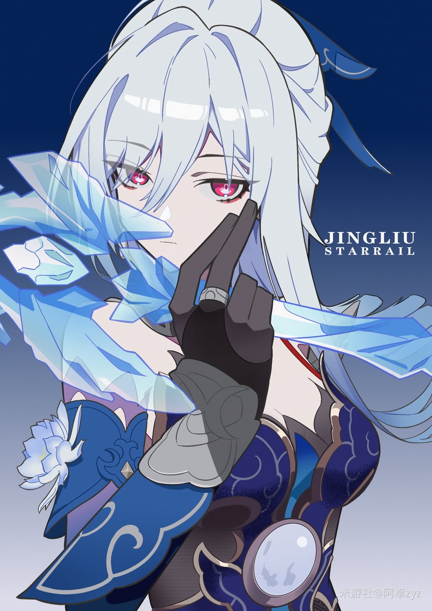 jingliu (honkai and 1 more) drawn by a_zhuo