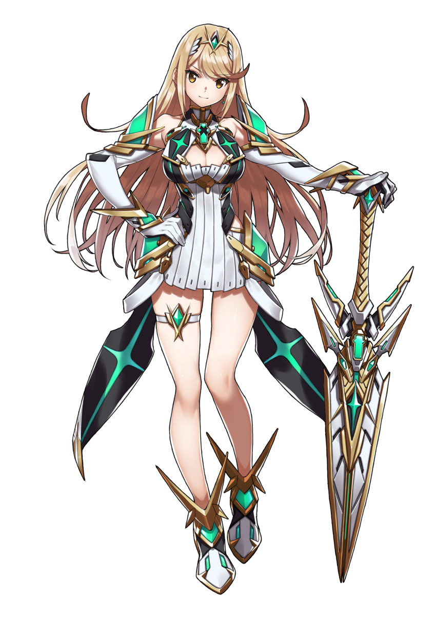 mythra (xenoblade chronicles and 1 more) drawn by saitou_masatsugu