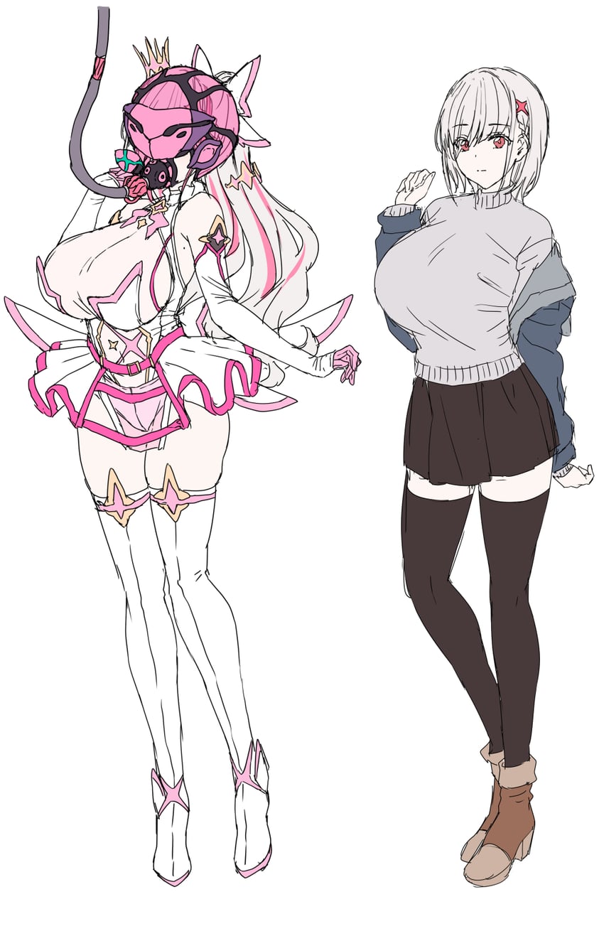 oshimizu seren (original and 1 more) drawn by satou_kuuki