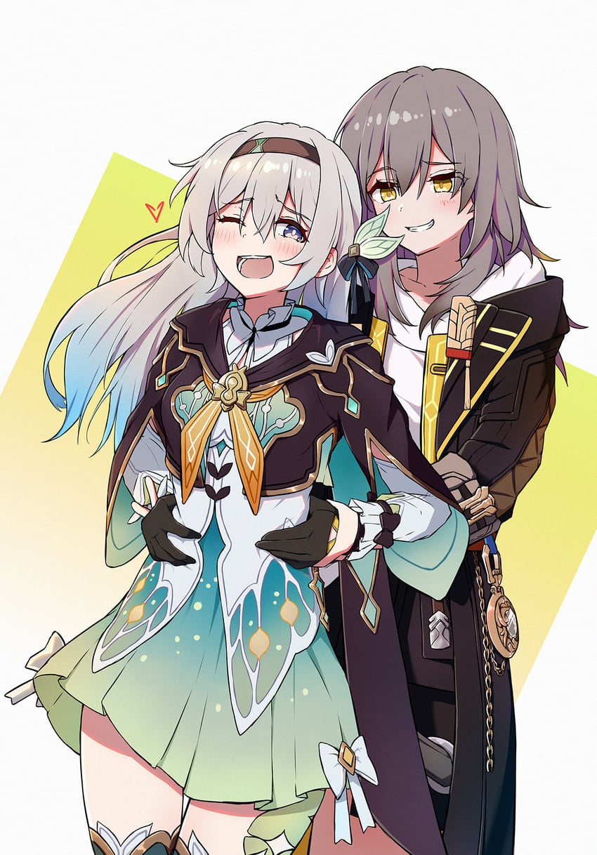 trailblazer, firefly, and stelle (honkai and 1 more) drawn by qiufengxiaose