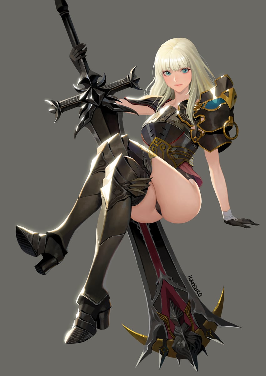 warrior of light and dark knight (final fantasy and 1 more) drawn by hongcasso