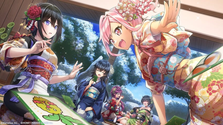 yamaba yume, suminoe shion, kurenashi yuuri, urami kana, and hagane otsuki (dolphin wave) drawn by ootomo_takuji