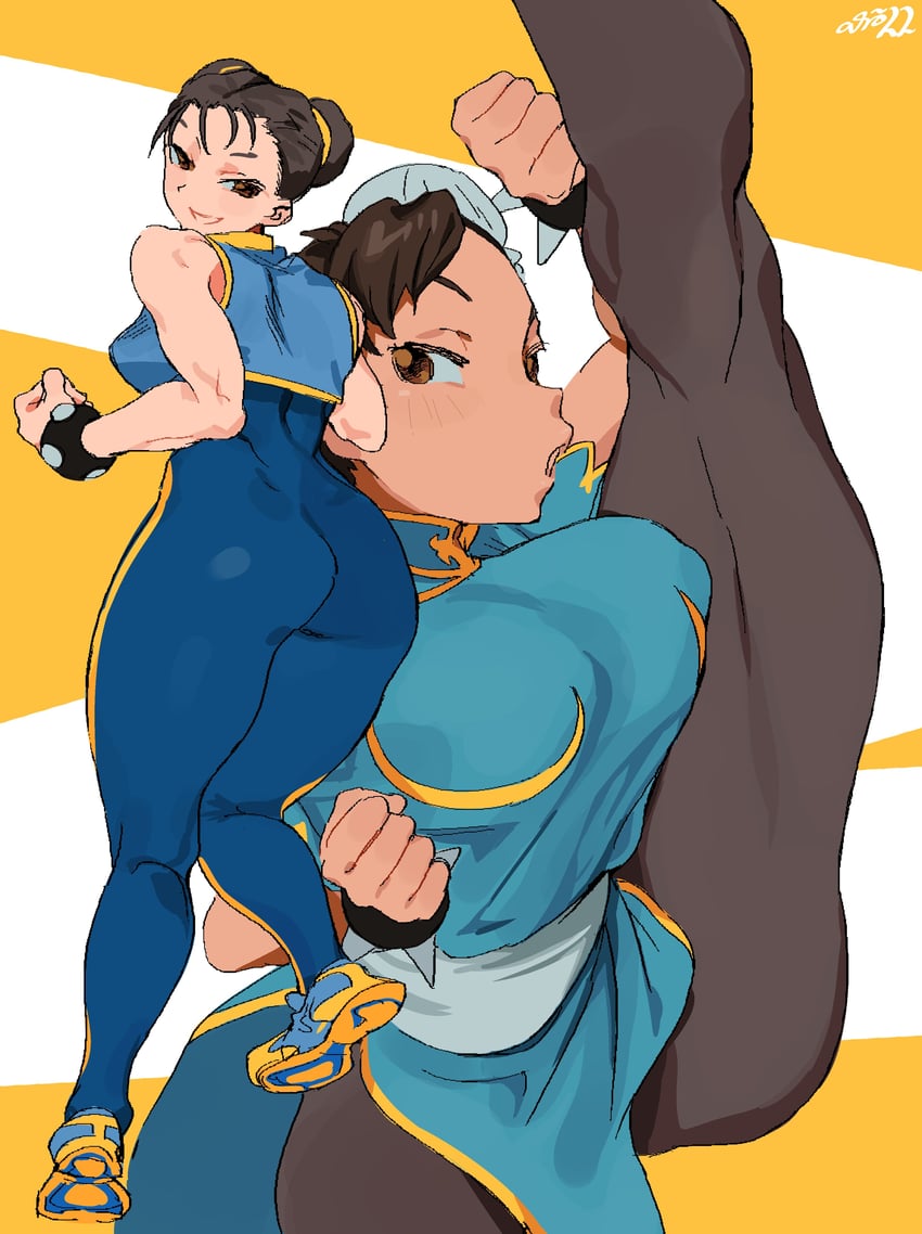 chun-li (street fighter and 2 more) drawn by whoopsatro