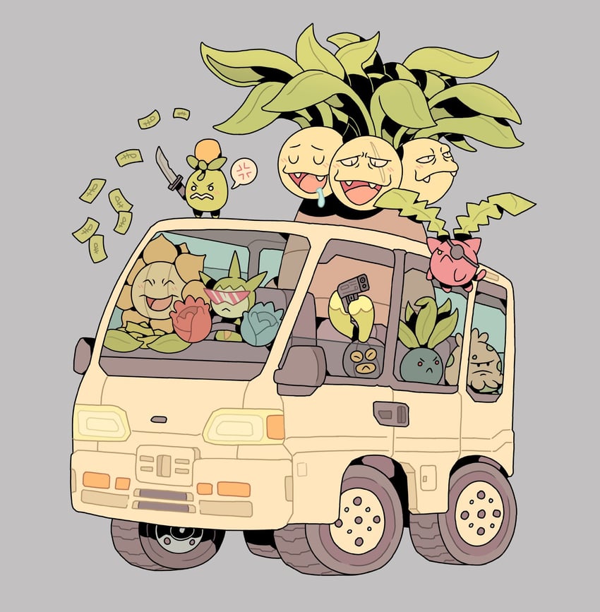 oddish, hoppip, budew, roselia, smoliv, and 3 more (pokemon) drawn by orangesdeen