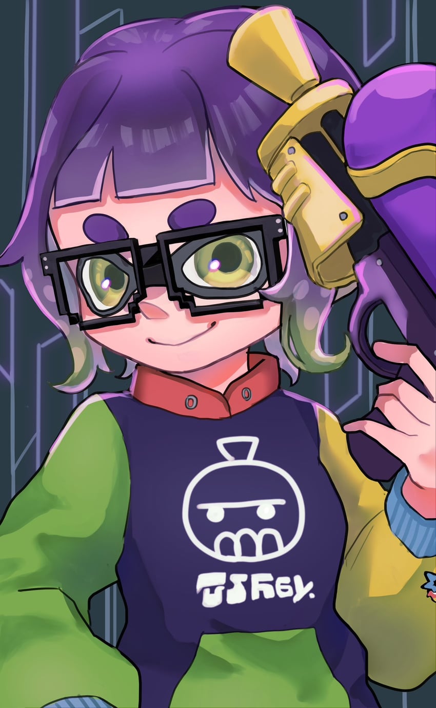 inkling player character and inkling girl (splatoon and 1 more) drawn by nastar_r0