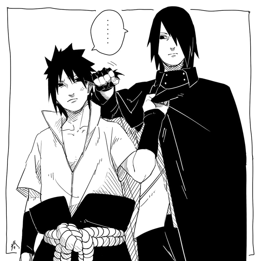 uchiha sasuke (naruto and 2 more) drawn by zifletts