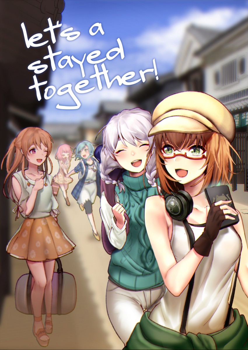 hikawa hina, maruyama aya, shirasagi chisato, wakamiya eve, and yamato maya (bang dream!) drawn by nochita_shin