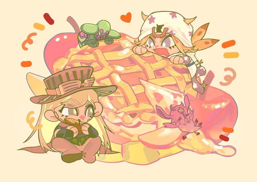 johnny joestar, gyro zeppeli, tusk, tusk act1, and ball breaker (jojo no kimyou na bouken and 1 more) drawn by jiuyuejiuriyi