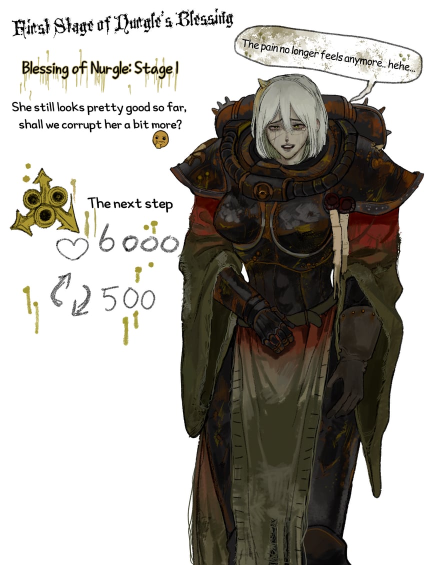 adepta sororitas (warhammer 40k) drawn by kkghost_tv