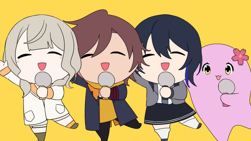 ichinose uruha, komori met, kinako, and sqla (vspo! and 3 more) drawn by choco_(chocovix112)