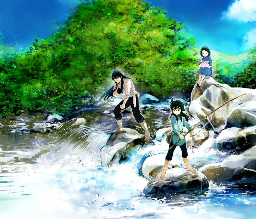 dragon shiryuu, dragon ryuuhou, and shunrei (saint seiya and 1 more) drawn by jobo_(isi88)