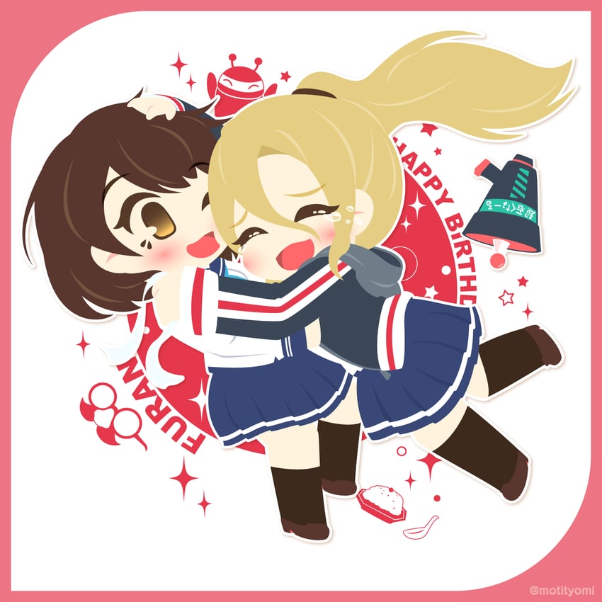 mitsurugi furan and sakaide mari (battle girl high school) drawn by motyomi