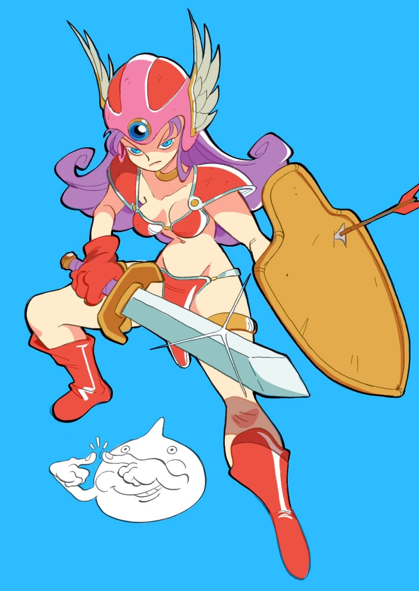 slime and warrior (dragon quest and 1 more) drawn by tuckeryart