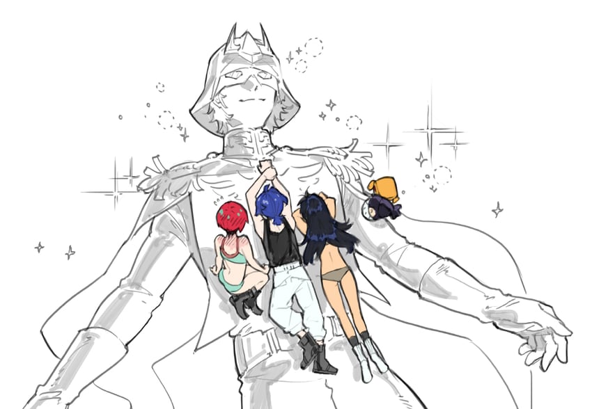 amate yuzuriha, haro, char aznable, shuji ito, nyaan, and 1 more (gundam and 1 more) drawn by starshadowmagician