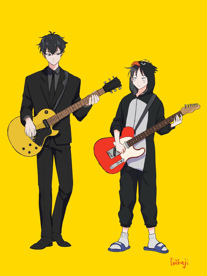 hatono chihiro and mizuo haruichi (futsuu no keion-bu) drawn by ikihaji