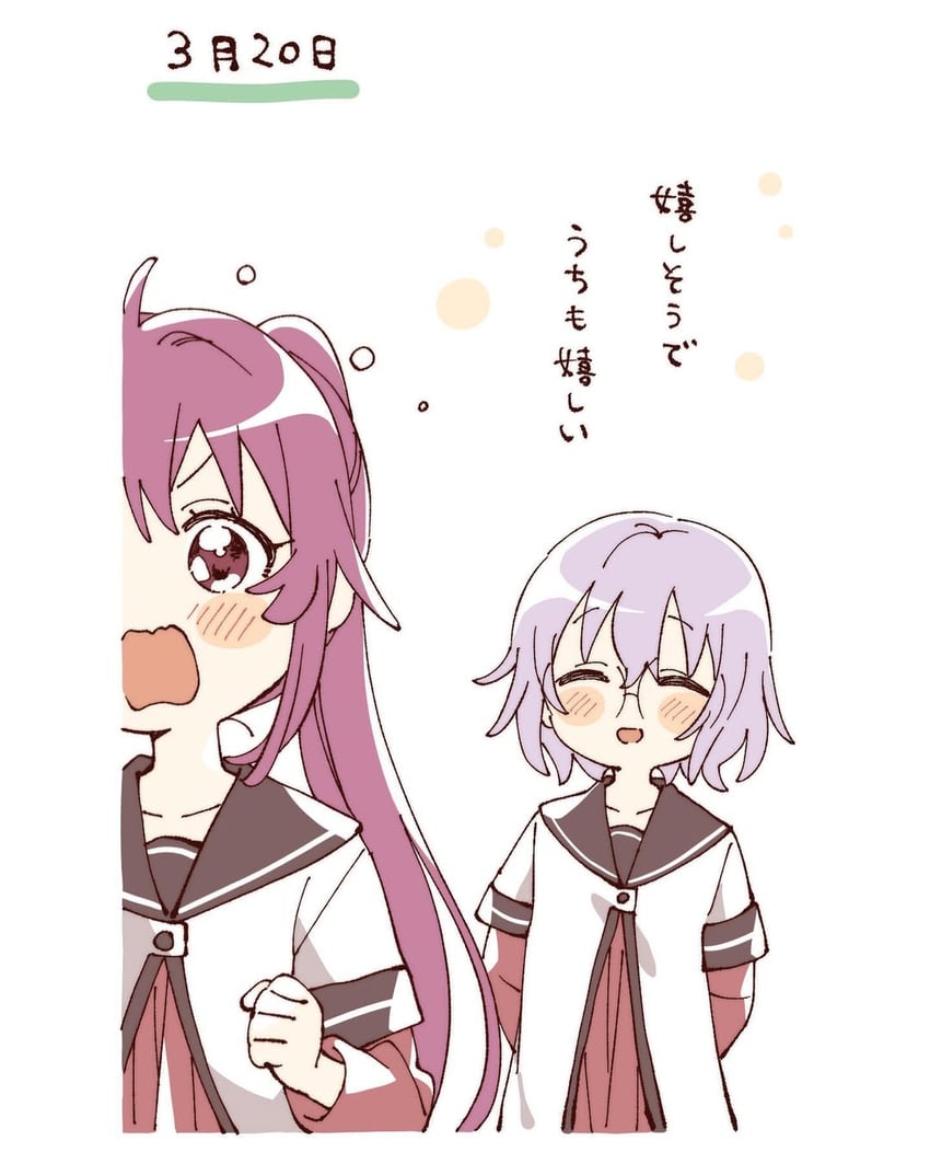 sugiura ayano and ikeda chitose (yuruyuri) drawn by namori