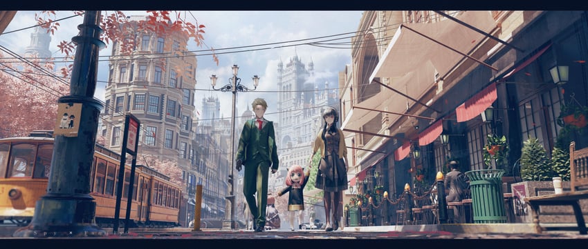 yor briar, anya, and twilight (spy x family) drawn by bandaze