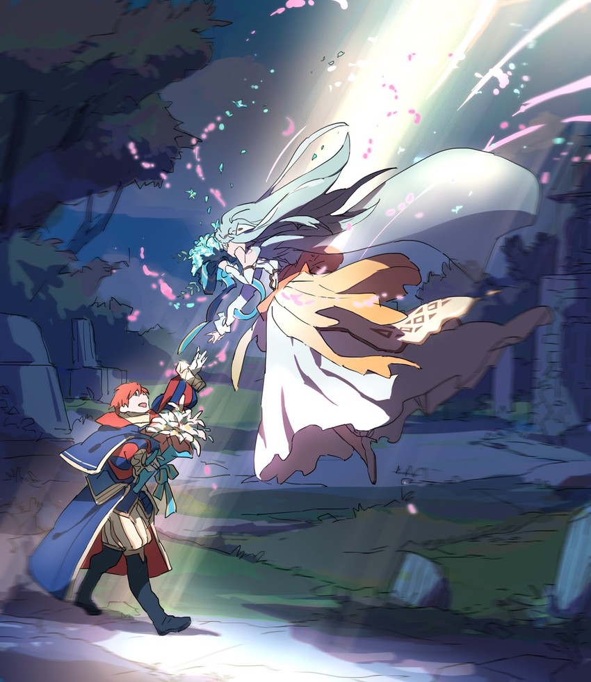 eliwood and ninian (fire emblem and 2 more) drawn by uwutz
