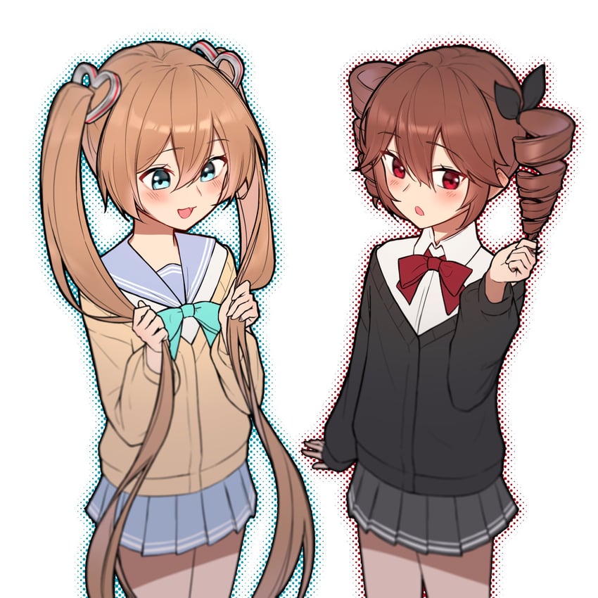 hatsune miku, kasane teto, neuro-sama, and evil neuro-sama (vocaloid and 3 more) drawn by lavidi