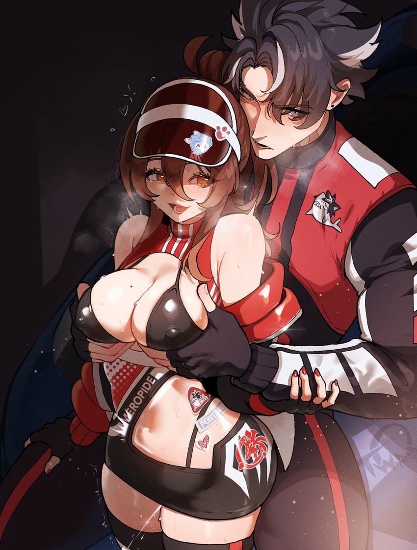 wriothesley and maelys (original and 1 more) drawn by nyantcha