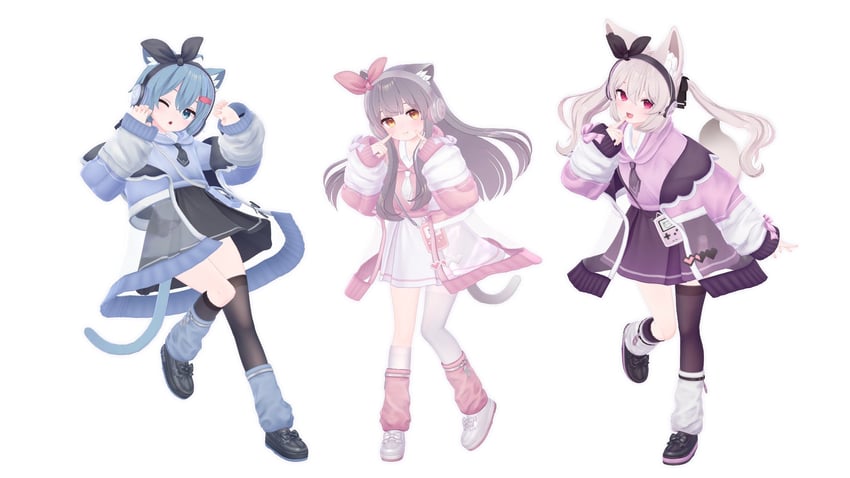 karin, rusk, and milk re (vrchat) drawn by hom_peg