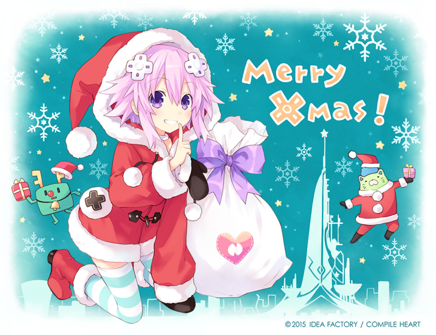 neptune and pipin (neptune and 2 more) drawn by tsunako