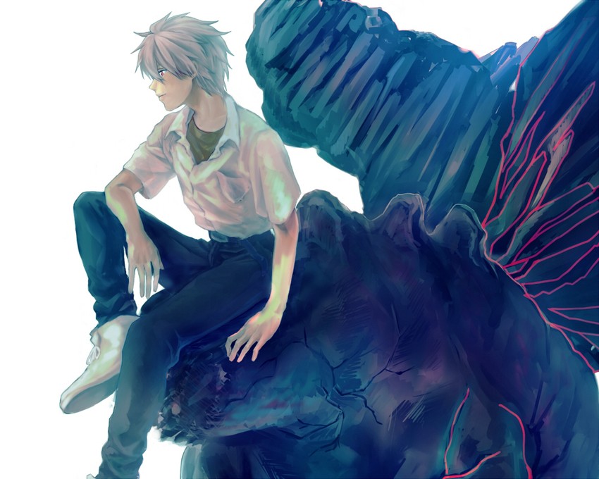 nagisa kaworu (neon genesis evangelion) drawn by takako_(katakoto)