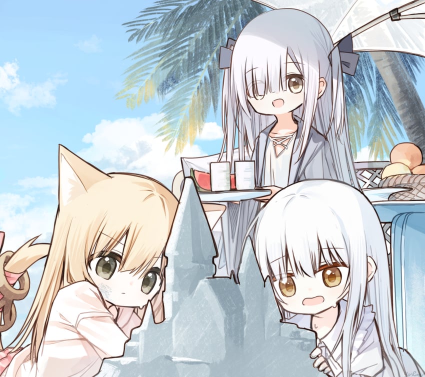 waka, bunny girl, and ciela (original) drawn by yuuhagi_(amaretto-no-natsu)