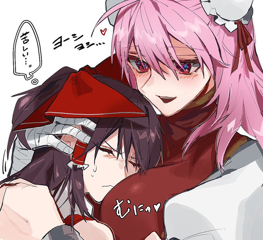 hakurei reimu and ibaraki kasen (touhou) drawn by fuuga_(perv_rsity)