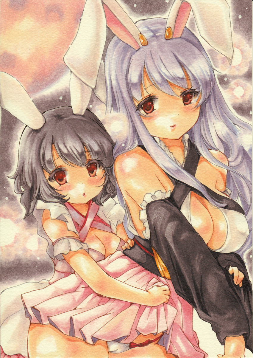 reisen udongein inaba and inaba tewi (touhou) drawn by yurun