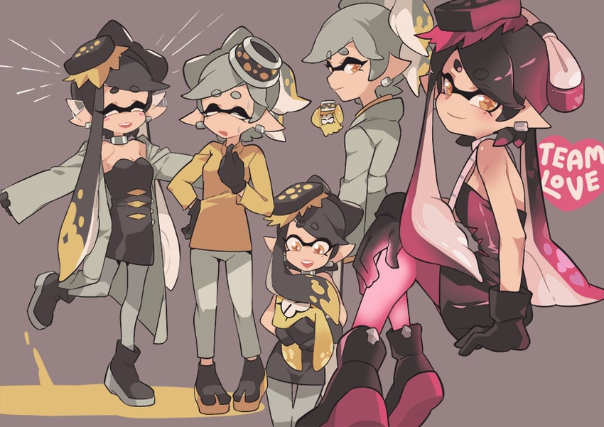 callie and marie (splatoon and 1 more) drawn by gomipomi