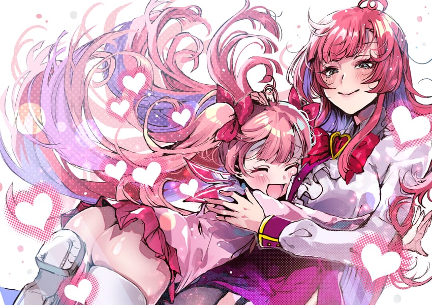 mitsumoto dia and mitsumoto cocoa (mahjong fight girl) drawn by masahiro_eto