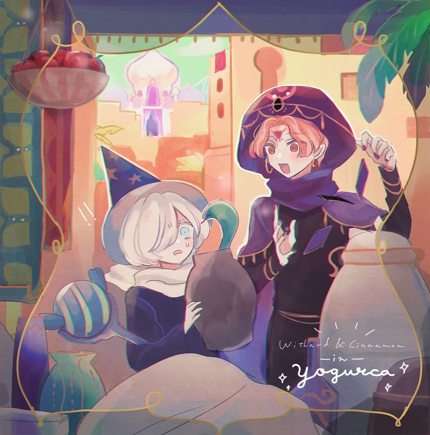 wizard cookie and cinnamon cookie (cookie run and 1 more) drawn by mamimumemo