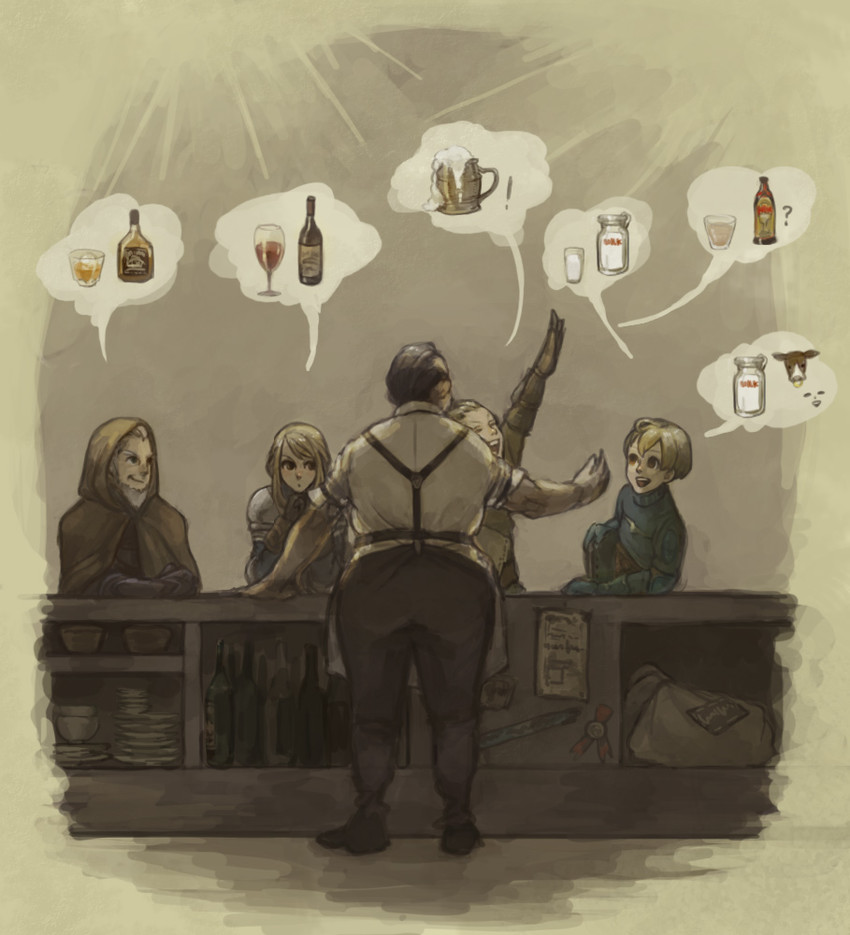 agrias oaks, ramza beoulve, mustadio bunansa, and cidolfus orlandeau (final fantasy and 1 more) drawn by pr_(puru)