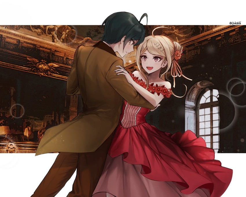 saihara shuichi and akamatsu kaede (danganronpa and 1 more) drawn by 16_(0xhsk16)