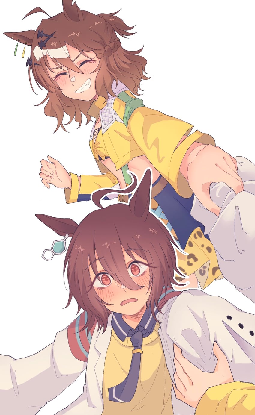 agnes tachyon and jungle pocket (umamusume) drawn by kuro_(not_sinus)