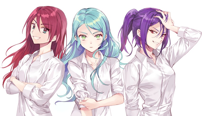 hikawa sayo, udagawa tomoe, and seta kaoru (bang dream!) drawn by inzup