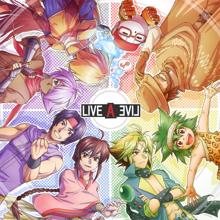 lei kuugo, oersted, tadokoro akira, cube, takahara masaru, and 3 more (live a live) drawn by kitsune_jirou