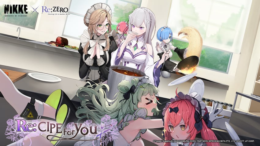 rem, emilia, ram, soda, ade, and 1 more (goddess of victory: nikke and 1 more)