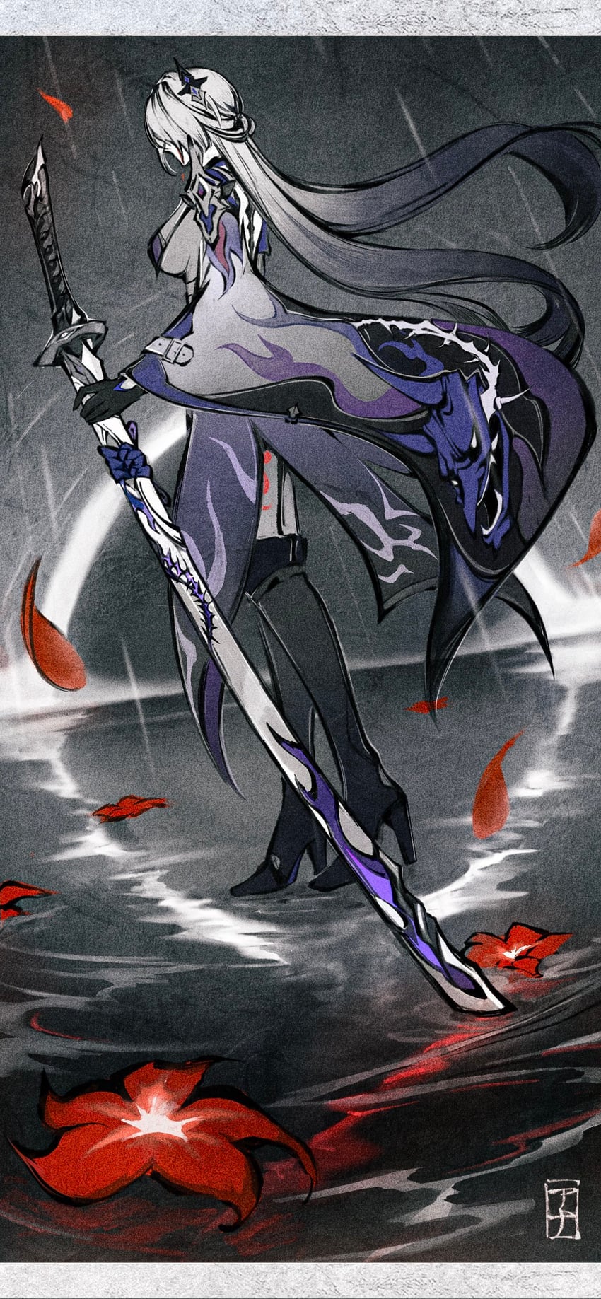 acheron (honkai and 1 more) drawn by anna_(drw01)