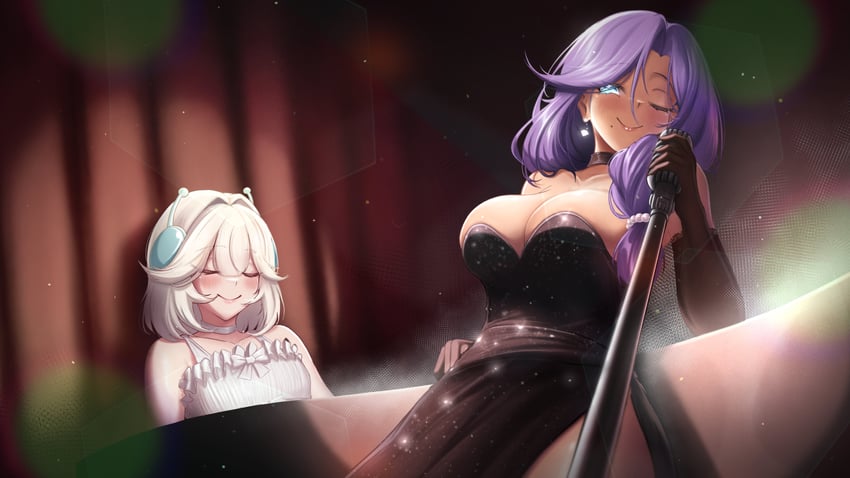 cha cha and ellie minibot (indie virtual youtuber) drawn by clero_(viprimo)