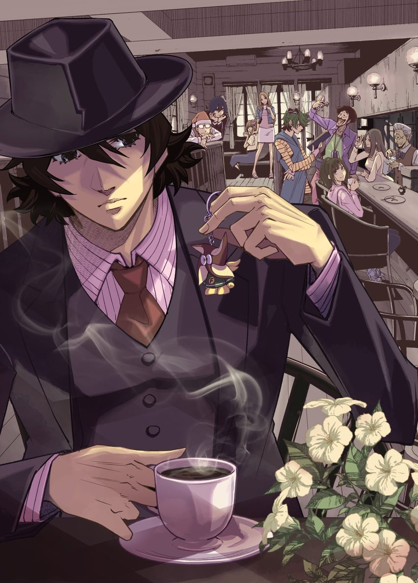 hidari shoutarou, philip, tokime, narumi akiko, terui ryuu, and 6 more (kamen rider and 2 more) drawn by sato_masaki_(masayakofu)