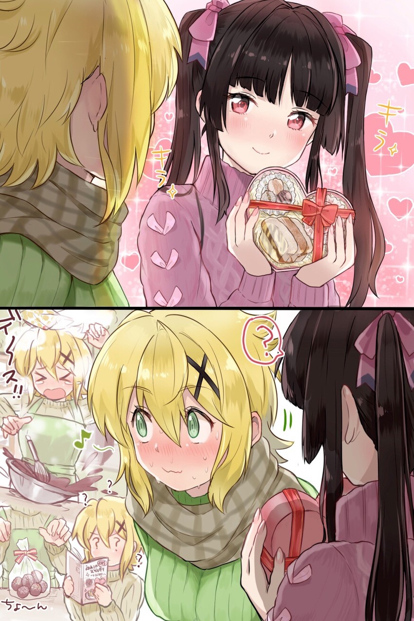 akatsuki kirika and tsukuyomi shirabe (senki zesshou symphogear) drawn by runawate56