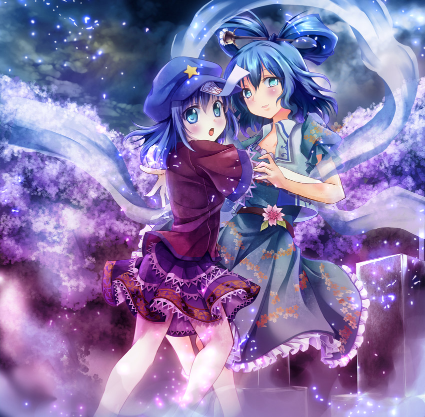 kaku seiga and miyako yoshika (touhou) drawn by izumi_akane