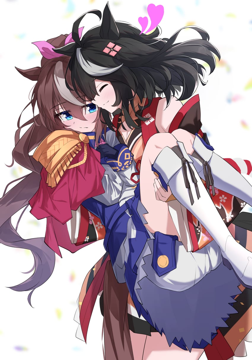 tokai teio and kitasan black (umamusume) drawn by yorozuya_(yoroz_ryobi)