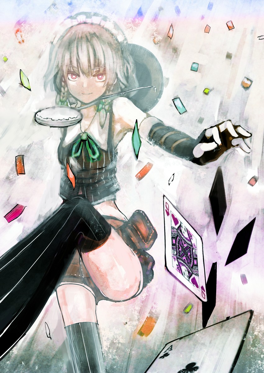 izayoi sakuya (touhou) drawn by organ_derwald