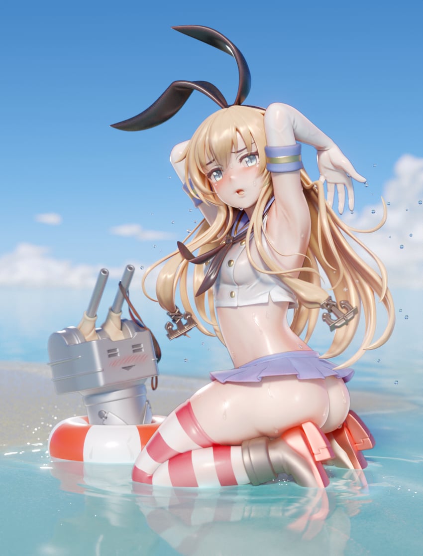 shimakaze and rensouhou-chan (kantai collection) drawn by ucupumar