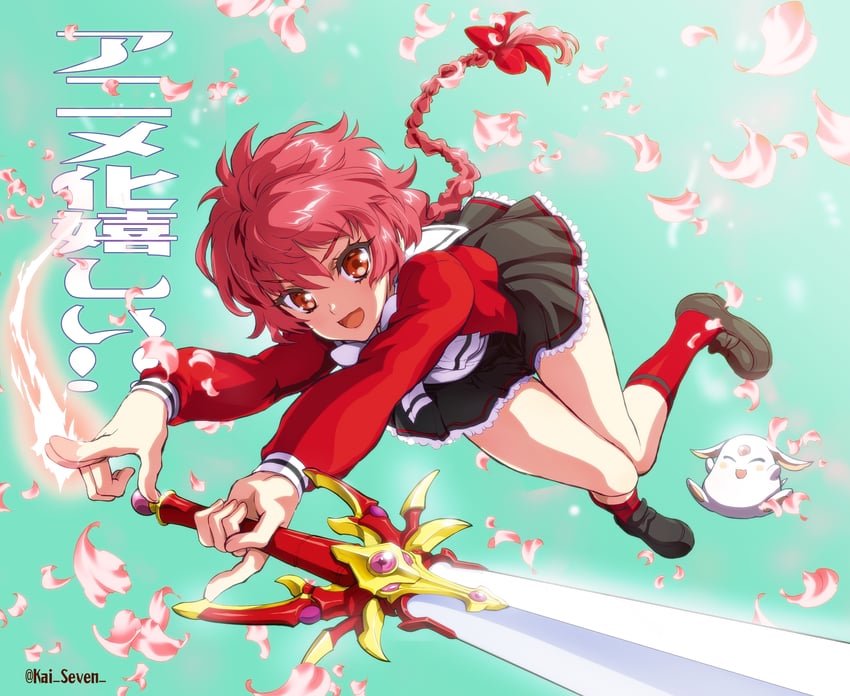 shidou hikaru and mokona (magic knight rayearth) drawn by kaishaku