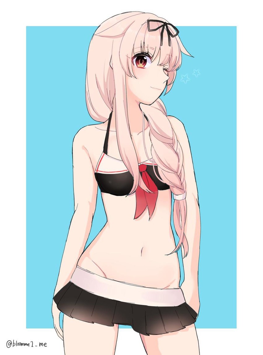yuudachi and yuudachi kai ni (kantai collection) drawn by kozu_(bloomme1_me)